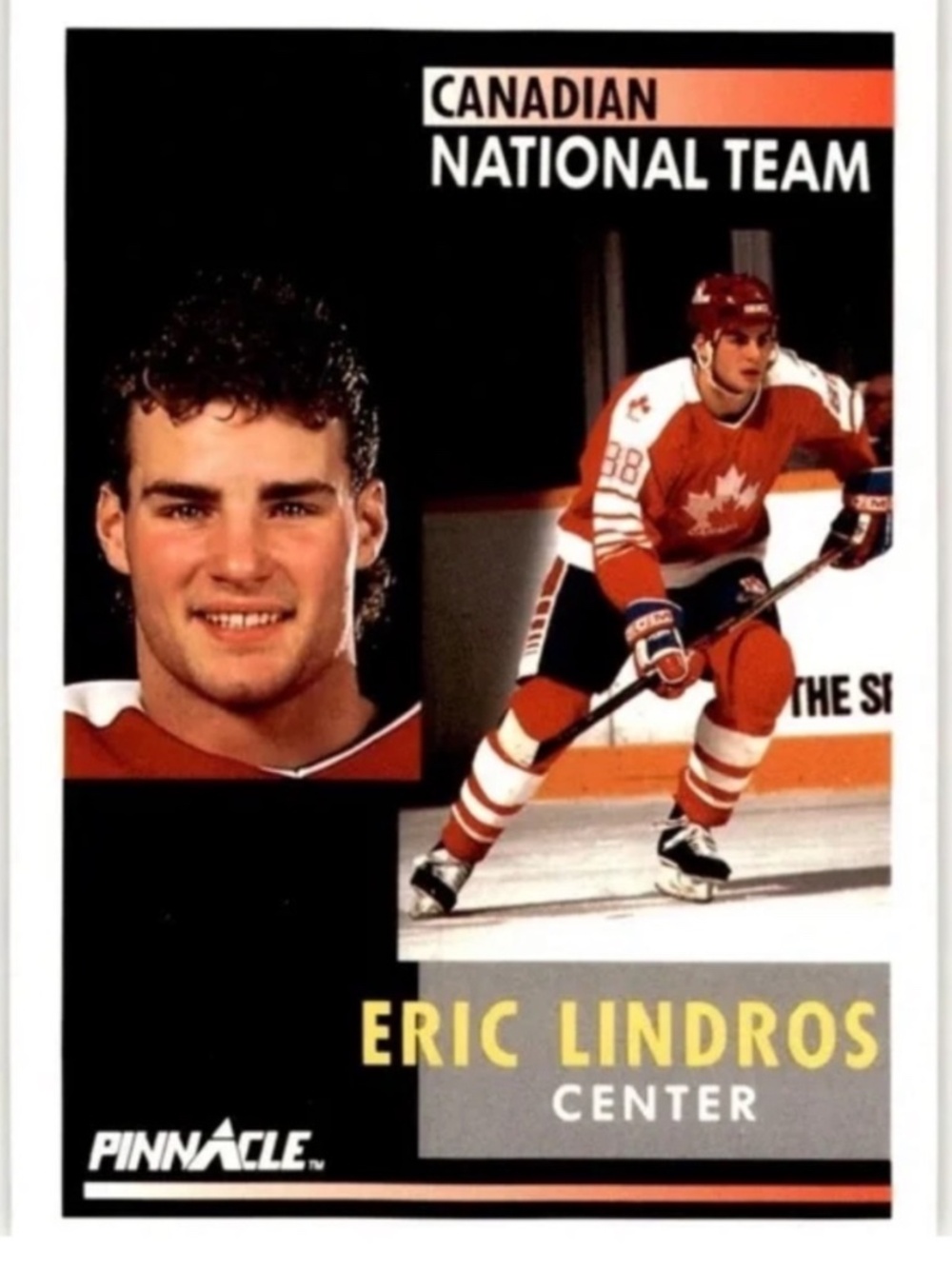 🔥NOW $3🔥 Eric Lindros 1991/92 Pinnacle Flyers Rookie RC Hickey Card